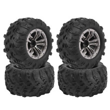 4Pcs 80X45Mm Tire Wheel Tyre compatible for Hosim Xinlehong Q901 Q902 Q903 9130 9136 9137 9138 1/16 RC Car Spare Parts