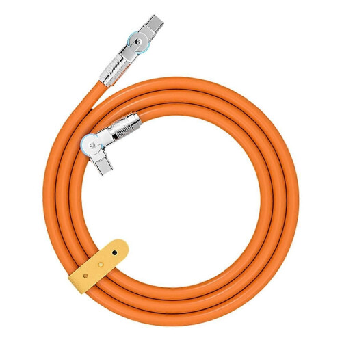 Type-C to Type-C 180 Swivel Double Elbow Mech Data Cable Fast Charging & Data Transfer Cable for Ta