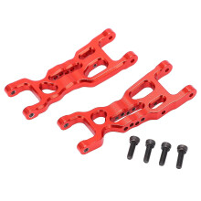 2pcs RC Aluminum Front Lower Suspension Arms for Losi MiniT 2.0 2WD 1/18 RC Stadium Truck(Red )