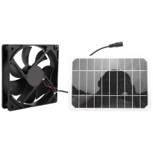 Set di ventilatori con pannello solare 5V 6W, mini kit fai da te con cella solare, compatibile con serra
