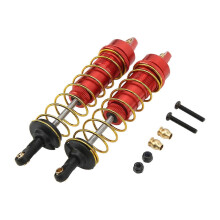 2Pcs RC Adjustable Shock Absorber Aluminum Alloy for 1/10 RC Car 105mm Red