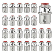 25 PCS Zinc Die-Cast Metal Cable Connectors, 3/8" Snap-in Conduit Connector for Steel and Aluminum Cables