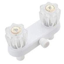 RV Shower Faucet, Shower Faucet Replacement 4 Inch RV Shower Valve Diverter with Dual Knobs Bathroom
