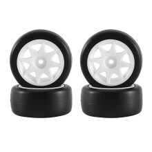 4Pcs 58mm Tires Wheel 12mm Hex with Sponge Insert for 1/10 1/12 RC Drift Car 3Racing Sakura M5 M04