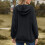 Γυναικεία oversized μπλούζα με κουκούλα, oversized μπλούζα με κουκούλα και σχέδιο με 6