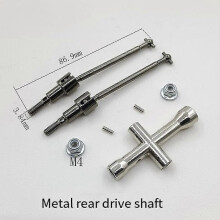 Front and Rear CVD Drive Shaft Set compatible for SCY 16101 16102 16103 16201 Pro 1/16 Brush RC Car Upgrades Parts