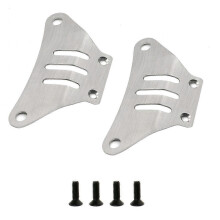 Stainless Steel Front and Rear Chassis Armor Gearbox Protector for TT02 -02 1/10 RC Car Upgrades Pa