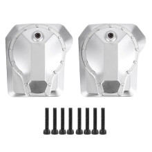 Silver Metal Front and Rear Drive Shaft Differential Housing for Traxxas TRX4 1/10 RC Crawler Car