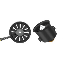 Ventola intubata EDF da 70 mm a 12 pale QF3027 - Motore brushless CW da 2200 kV compatibile con parti