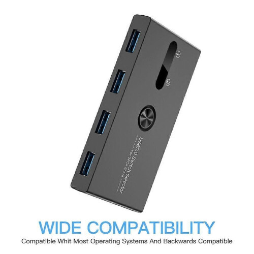 Διακόπτης USB 3.0 2 σε 4 εξόδους Σταθμός σύνδεσης KVM, Κοινή χρήση 1