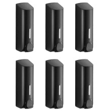 Dispensador de jabón de 6 x 350 ml, dispensador manual de jabón para baño, dispensador de gel de ducha