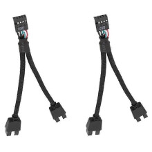 2-pack USB 2.0 9-stifts Y-splitterkabel, moderkortsförlängning för dubbla portar intern kontakt
