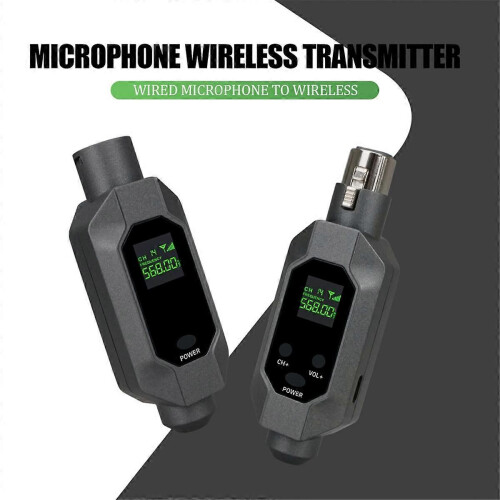 Wireless Microphone mitter Receiver Plugged Into Xlr Wireless Microphone System for Dynamic 48v 2