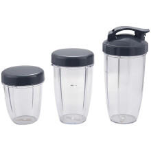3Pcs Replacement Cups 32 Colossal +24 Tall +18oz Small Cup+3 Lids For Fruit Juicer Parts Kitchen Ap