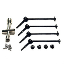 4Pcs Metal Drive Shaft and Wheel Nut for 144001 144010 124007 124016 124019 124018 RC Car Upgrade Pa