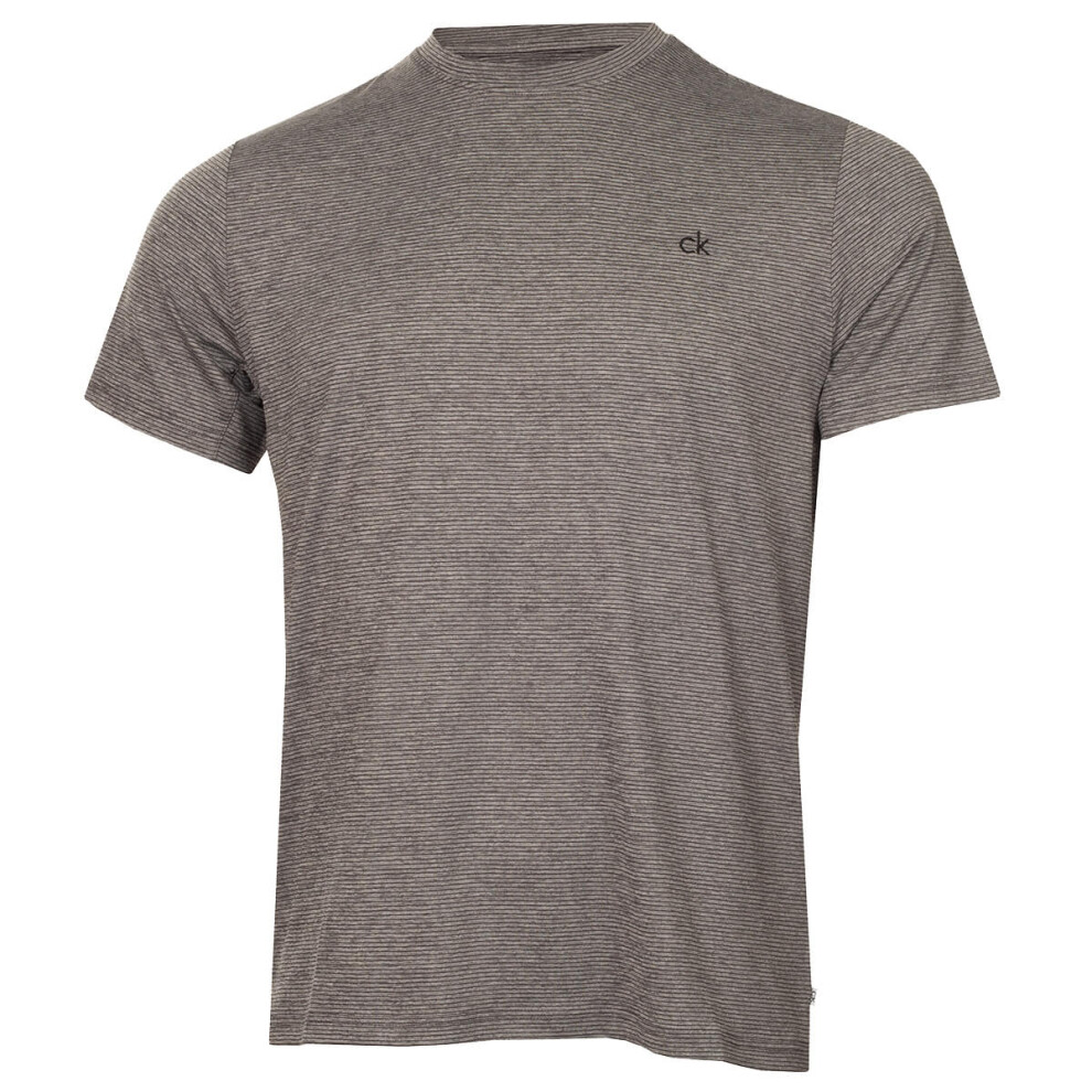 Calvin Klein (L, Charcoal Marl) Mens Cruise Breathable Moisture Wicking Quick Drying T-Shirt