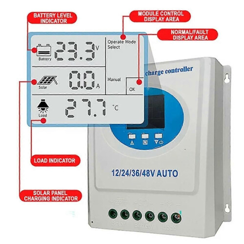 12V/24V/36V/48V Αυτόματος ελεγκτής φόρτισης ηλιακού MPPT 150A Φόρτ 1