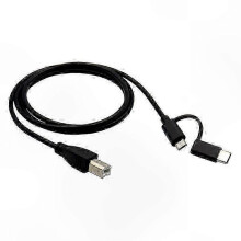 Smartphone to Printer Adapter Cable Micro USB Type C USB-B Data Connection Cord for OTG Devices