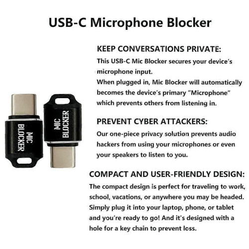 Κλείδωμα μικροφώνου USB C Αποκλεισμός μικροφώνου Προστασ 2