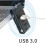 Μετατροπέας 4 θυρών USB3.0 HUB τύπου C για διαχωριστή καλωδίου τη 3