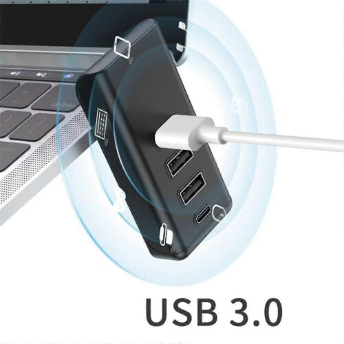 Μετατροπέας 4 θυρών USB3.0 HUB τύπου C για διαχωριστή καλωδίου τη 2