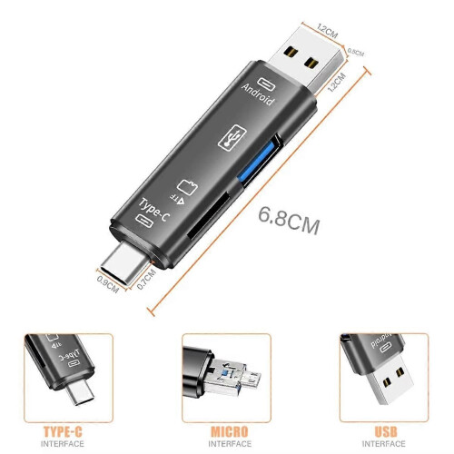 Multifunction USB 3.0 Type C USB Micro-USB SD TF Memory Card Reader for Android Computer Dock OTG T 2