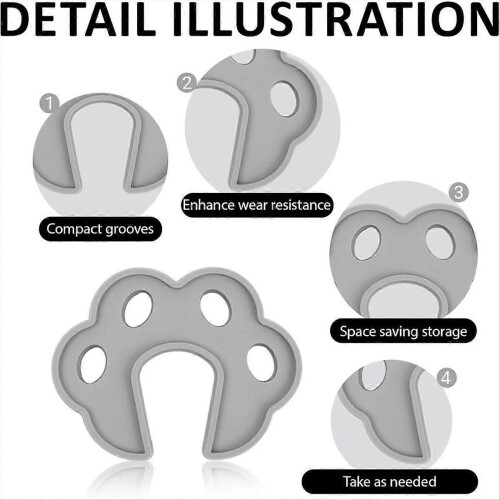 4 τεμάχια Ανοιχτό στήριγμα πόρτας πλυντηρίου ρούχων, στοπ 2