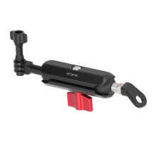 Motorcycle Rearview Mirror Camera Holder Bidirectional 1/4 Inch Ball Head Universal Action Camera Mount Holder for Riding Accessories