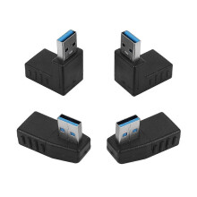 4PCS USB 3.0 Adapter Couplers 90 Degree Male to Female USB Connector