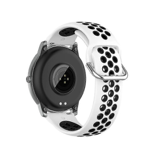 Haylou Solar LS05 22mm Δίχρωμο λουράκι σιλικόνης για ρολόι - Λευκό & Μαύρο 1