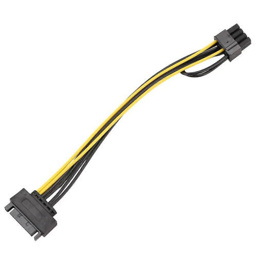 Καλώδιο τροφοδοσίας PCI-E από αρσενικό SATA 15 ακίδων σε 8 ακ 2