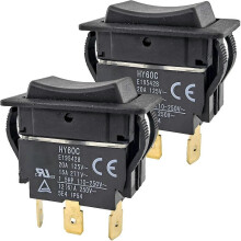 2 Pack HY60C 3-Pin Rocker Switch Heavy-Duty Switch for Motors Industrial Equipment Ship Type Mechani