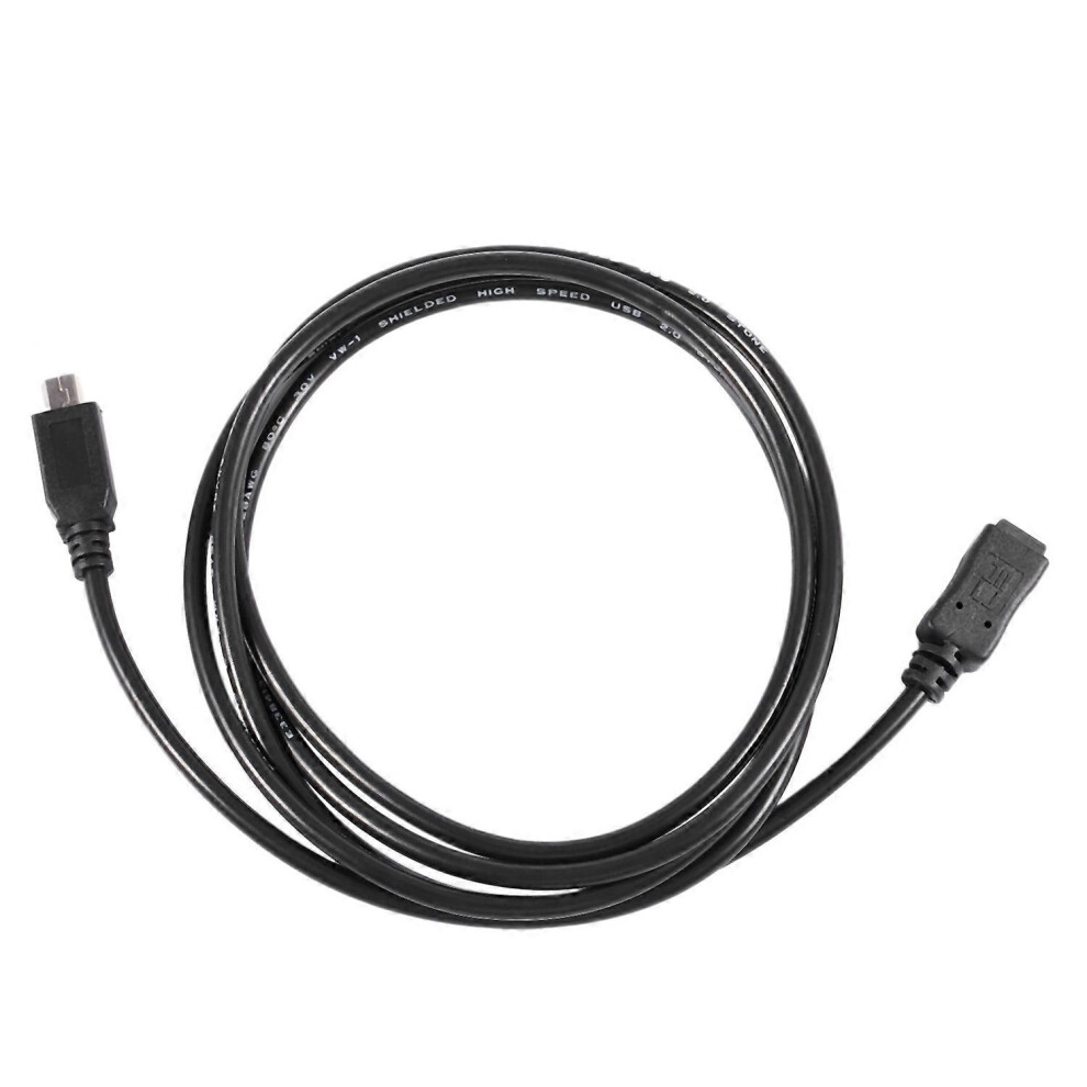 1.5M Mini Usb B 5Pin Male To Female Extension Cable Cord Adapter Black 9152359521918