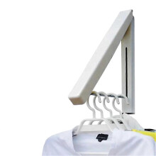 Folding Clothes Hanger Space Saving Clothes Rack Invisible Clothes Storage Hanging Rack for Laundry Room Bathroom