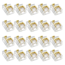 20pcs 8mm 2-Pin LED Strip Connector Kit Solderless Clips for Single Color SMD/COB LED Light Strips
