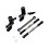 RC Car Upgrade Steering Assembly Pull Rod Kit for 1/12 Black 1