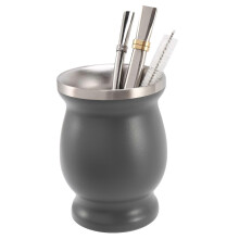 Doppelwandiges Edelstahl-Tee-Set aus Yerba-Mate-Kürbisbecher, Kaffeebecher und Wasserbecher mit 2 Bombillas,