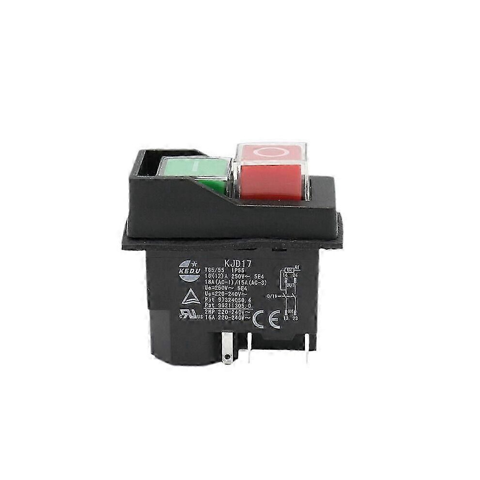 220V 5-Pin Electromagnetic Push Button Switch For Garden Tools Kjd17 9152359636667
