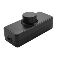 Inline LED Dimmer Switch, Built-in Rotary ON/OFF and Knob Control Dimmer for Dimmable 3-100W LED/Inc