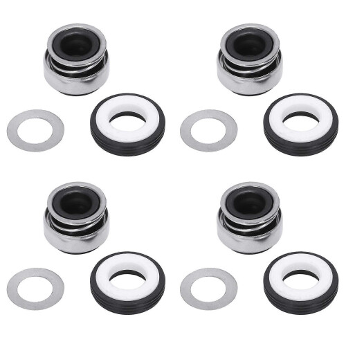 4X 12mm Coiled Spring Rubber Bellow Pump Mechanical Seal 301-12