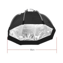 55cm Foldable 8-Pole Octagon Softbox with Soft Cloth Carrying Bag Bowens Mount for Studio Strobe Flash Light