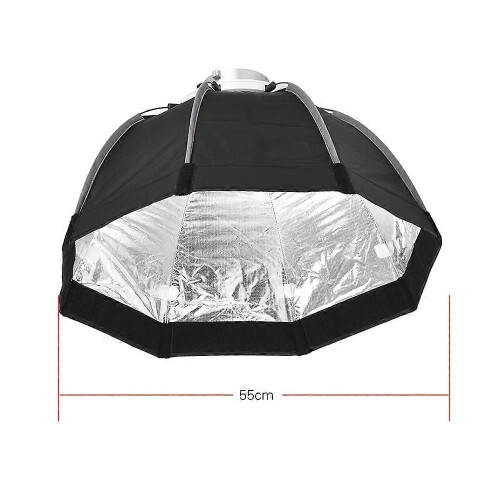 Πτυσσόμενο οκταγωνικό softbox 8 πόλων 55cm με μαλακή υφασμάτι