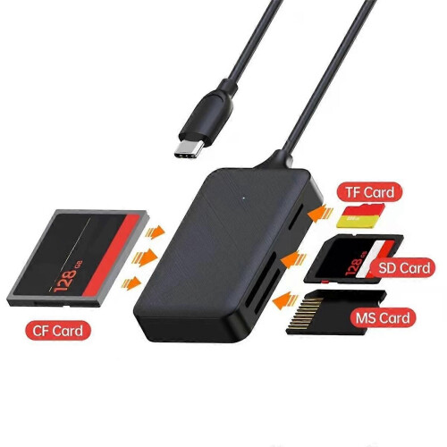 Αναγνώστης καρτών 4 σε 1 τύπου C SD Micro-SD TF MS Προσαρμογέας ανάγν 1