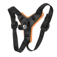 Adjustable Helmet Chin Strap, Anti-Slip Camera Mount for Hero 7 6 5 Motorcycle Helmet, Orange