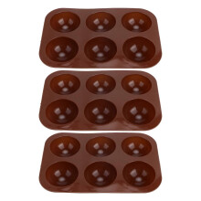 3 Pack 6 Holes Silicone Baking Molds Half Sphere Chocolate Bomb Mold Pudding Cake Mold