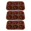 3-pack 6-håls silikonbakformar halvsfärisk chokladbombform puddingkakform 1