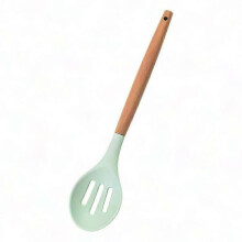 Silicone Cooking Utensils with Wooden Handles - Heat-Resistant, Non-Stick, Durable Kitchen Tools for Everyday Use