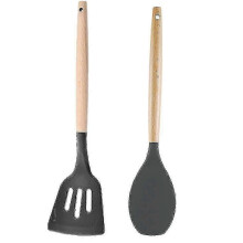 2 Pcs Silicone Cooking Utensils Set, Heat Resistant Kitchen Utensils