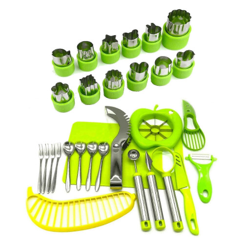 30 PCS Mini Fruit Slicer Set for Kitchen Use and Food Decoration