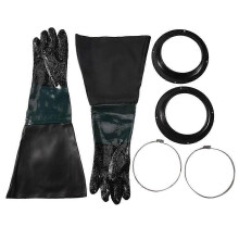 Sandblasting Gloves SandBlaster Parts 60cm with O Rings for Sandblast Cabinet
